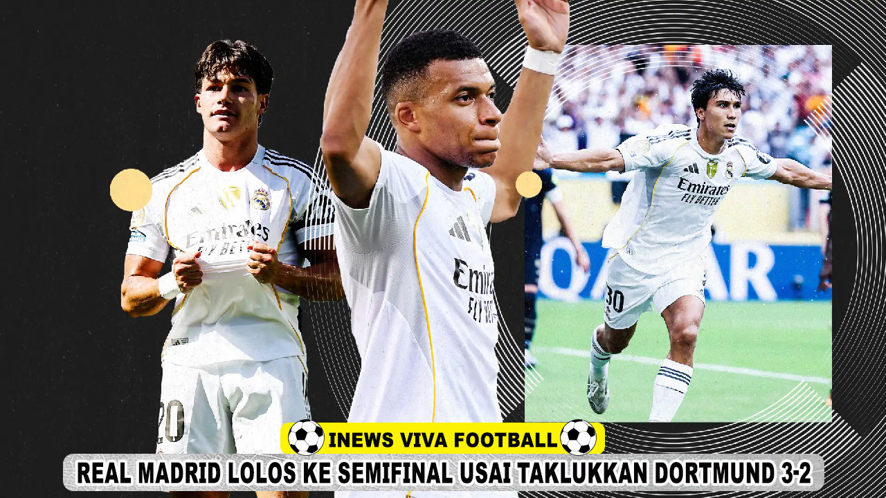 Real Madrid vs Dortmund 3-2: Los Blancos Lolos ke Semifinal Piala Dunia Antarklub